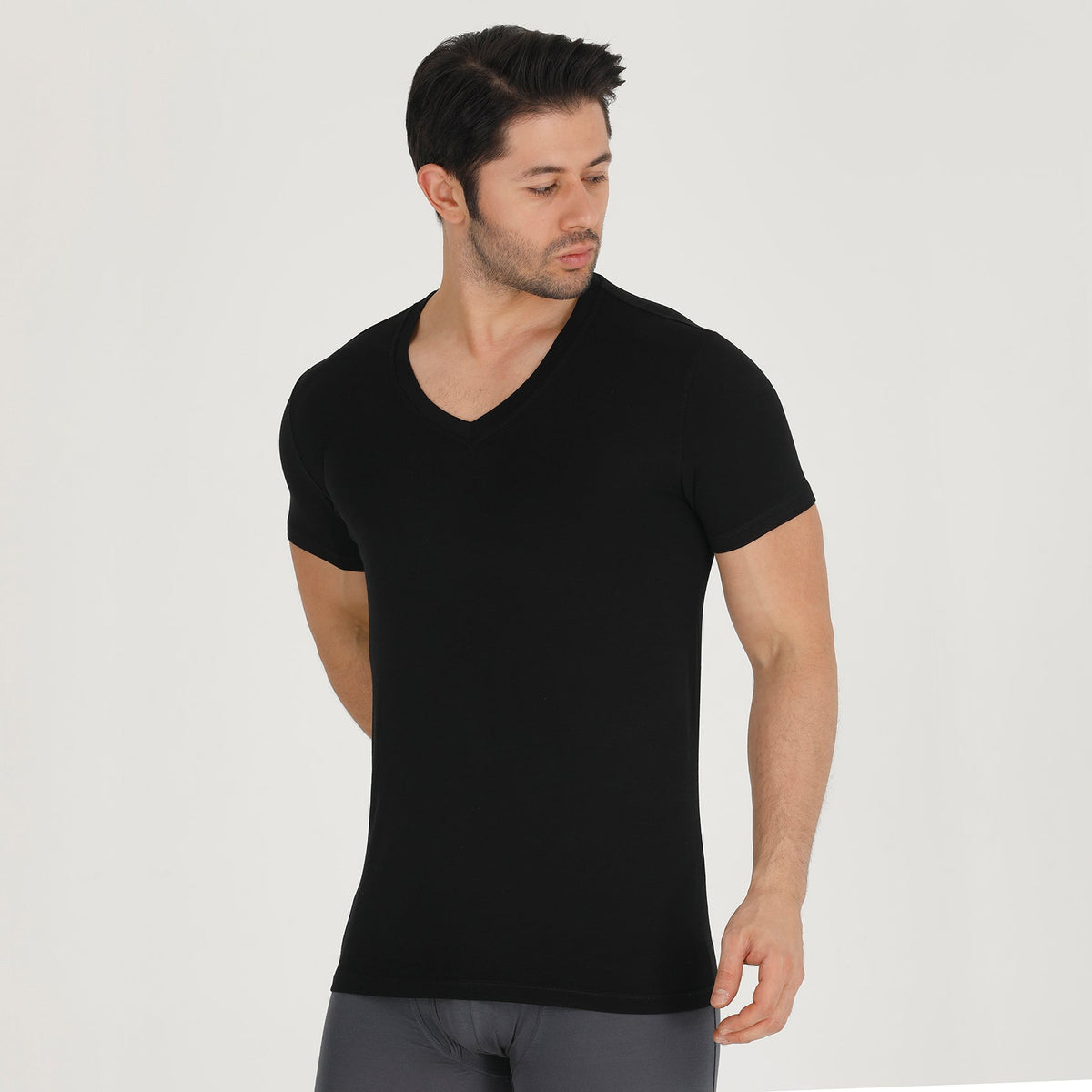 Herren Bambus V-Ausschnitt Unterhemd (3er-Pack)