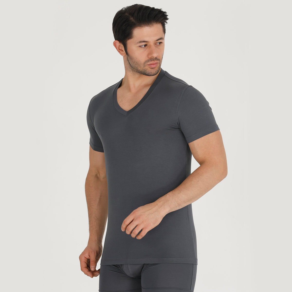 Herren Bambus V-Ausschnitt Unterhemd (3er-Pack)