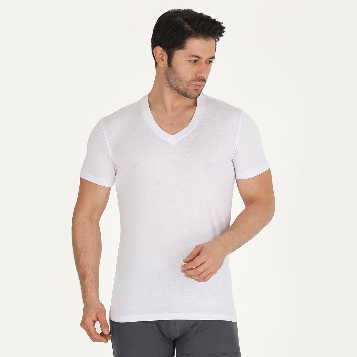 Herren Bambus V-Ausschnitt Unterhemd (3er-Pack)
