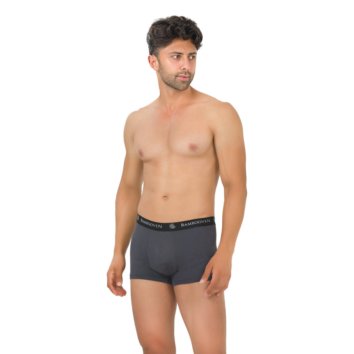 Lot de 4 boxers en bambou pour homme avec poche frontale