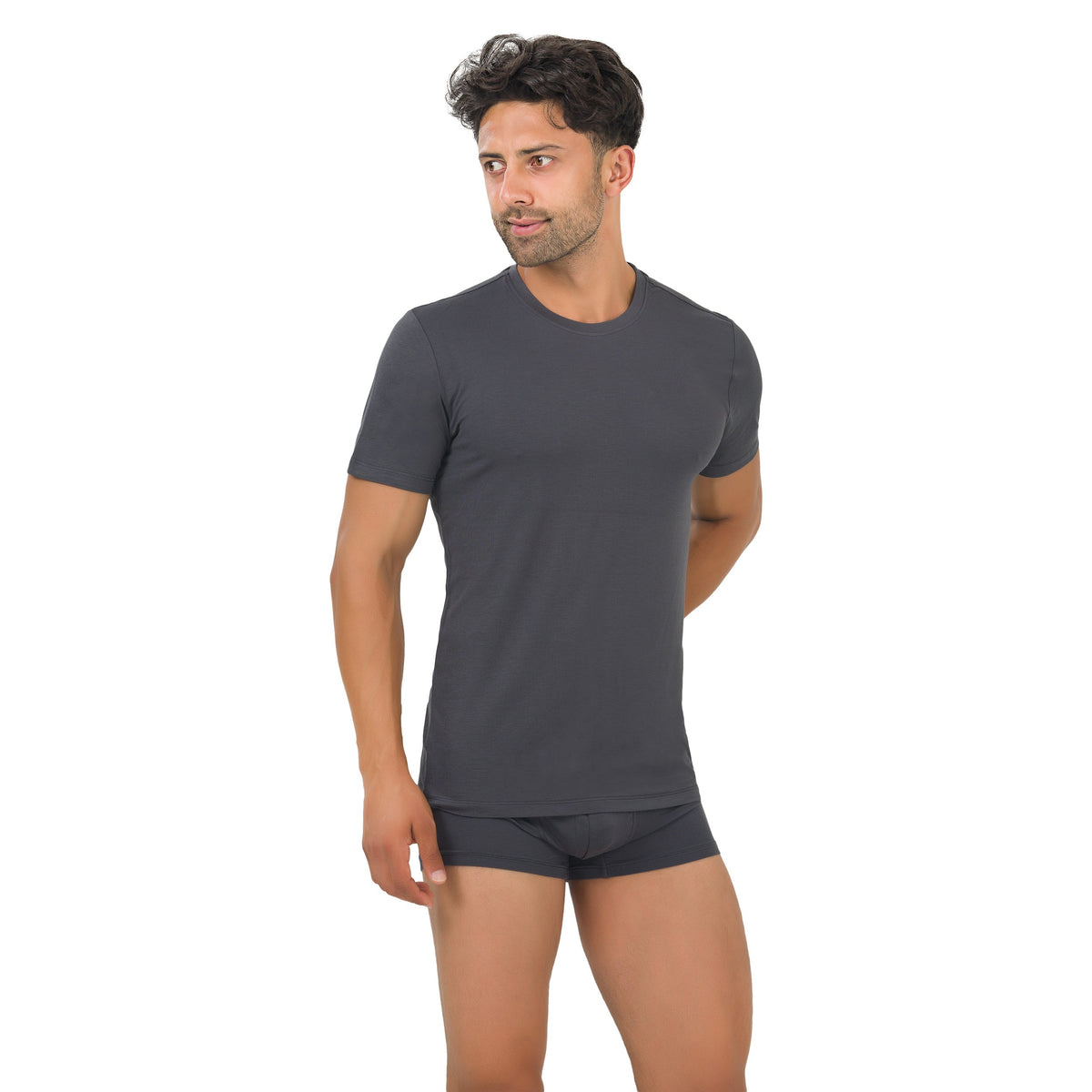 T-shirts de corps ras du cou en bambou pour hommes (lot de 3)