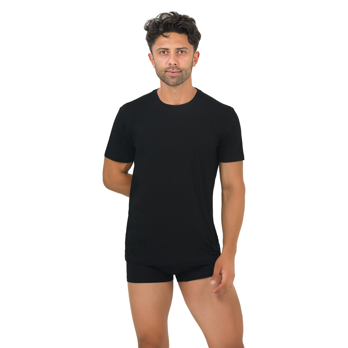 T-shirts de corps ras du cou en bambou pour hommes (lot de 3)