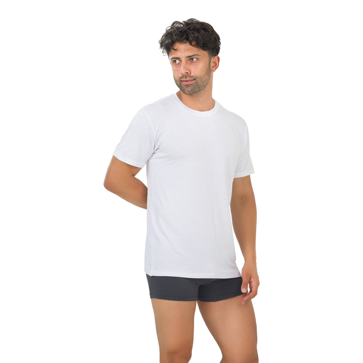 T-shirts de corps ras du cou en bambou pour hommes (lot de 3)