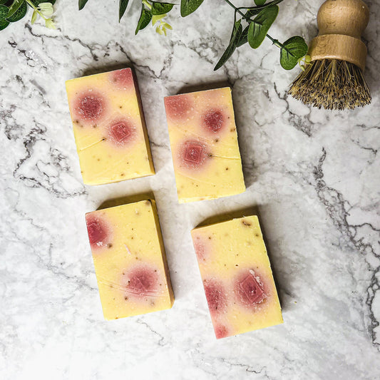 Honeysuckle Rose Petal Soap 4.5oz Organic Cold Pressed Handmade Fragrance