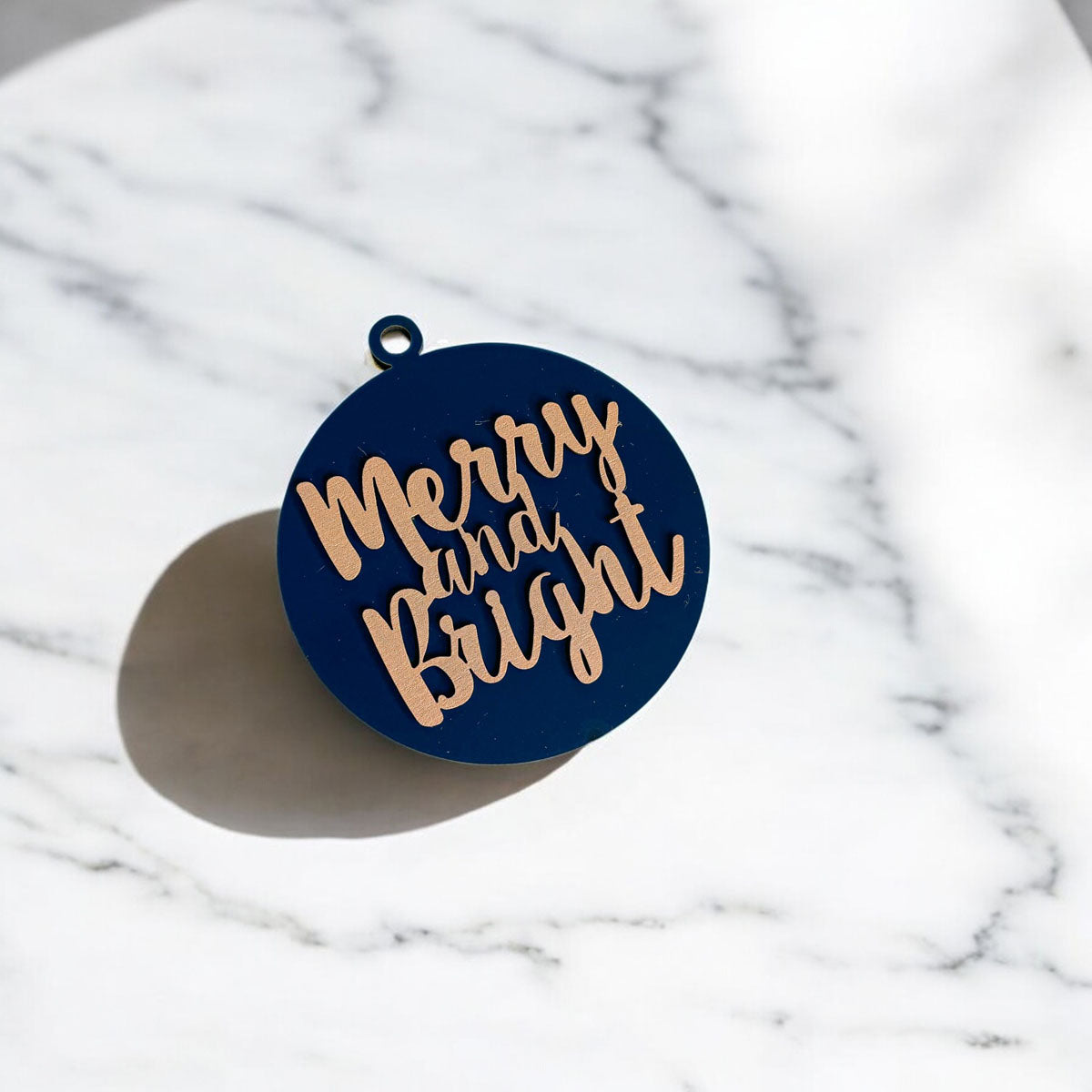 Imperfect Merry Bright 3D Handcrafted Wooden Christmas Ornament Set Limited Edition Tree Hanging Decor