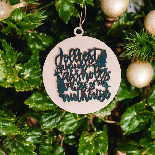 Ensemble d'ornements de Noël en bois 3D faits à la main, imparfaits mais joyeux, édition limitée pour la décoration de sapin
