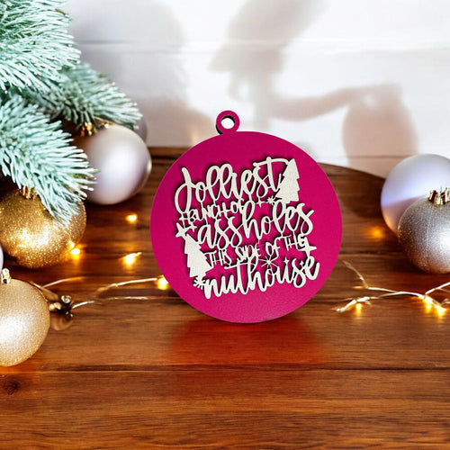 Ensemble d'ornements de Noël en bois 3D faits à la main, imparfaits mais joyeux, édition limitée pour la décoration de sapin