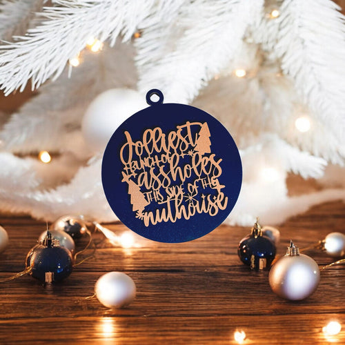 Ensemble d'ornements de Noël en bois 3D faits à la main, imparfaits mais joyeux, édition limitée pour la décoration de sapin