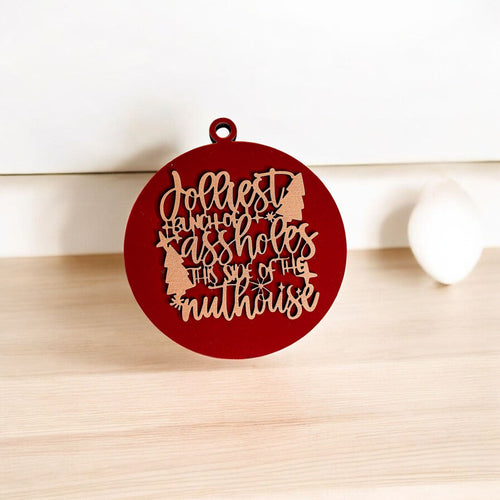 Ensemble d'ornements de Noël en bois 3D faits à la main, imparfaits mais joyeux, édition limitée pour la décoration de sapin