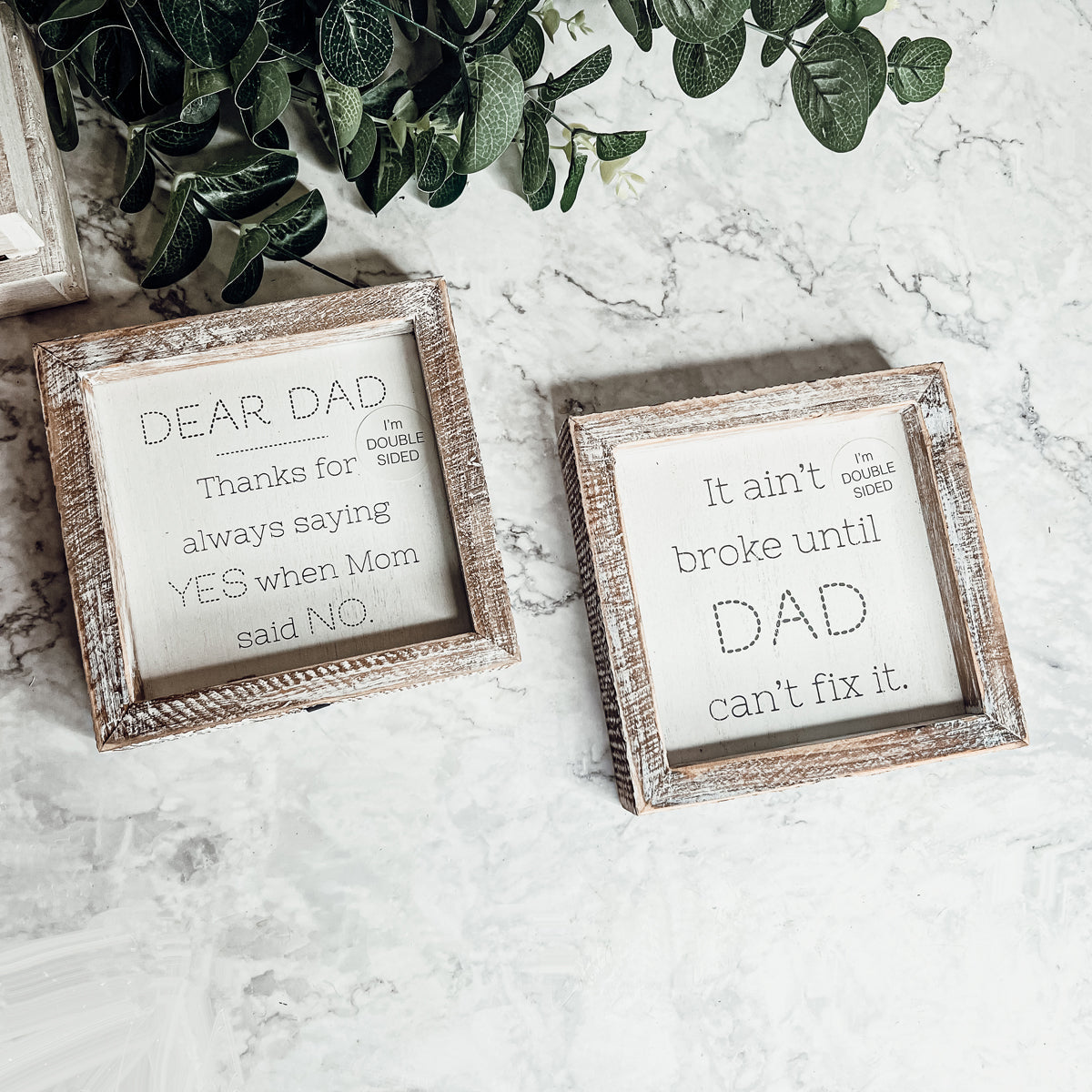 Papa a dit oui – Panneau double face de 6 pouces encadré en bois, accessoire photo de demande en mariage, souvenir