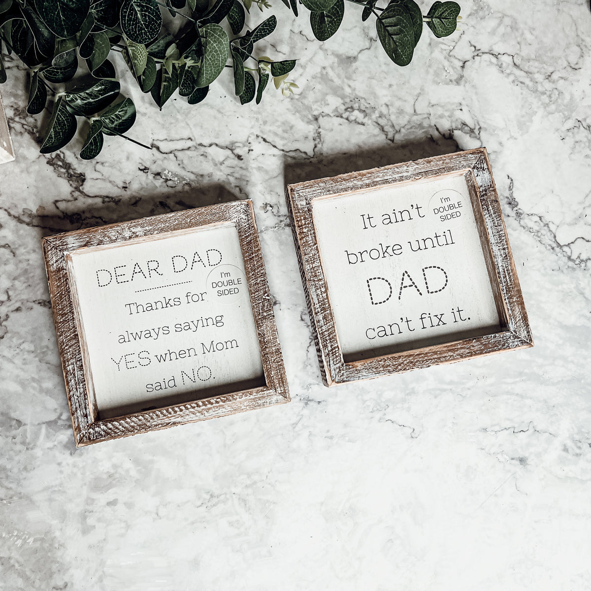 Papa a dit oui – Panneau double face de 6 pouces encadré en bois, accessoire photo de demande en mariage, souvenir