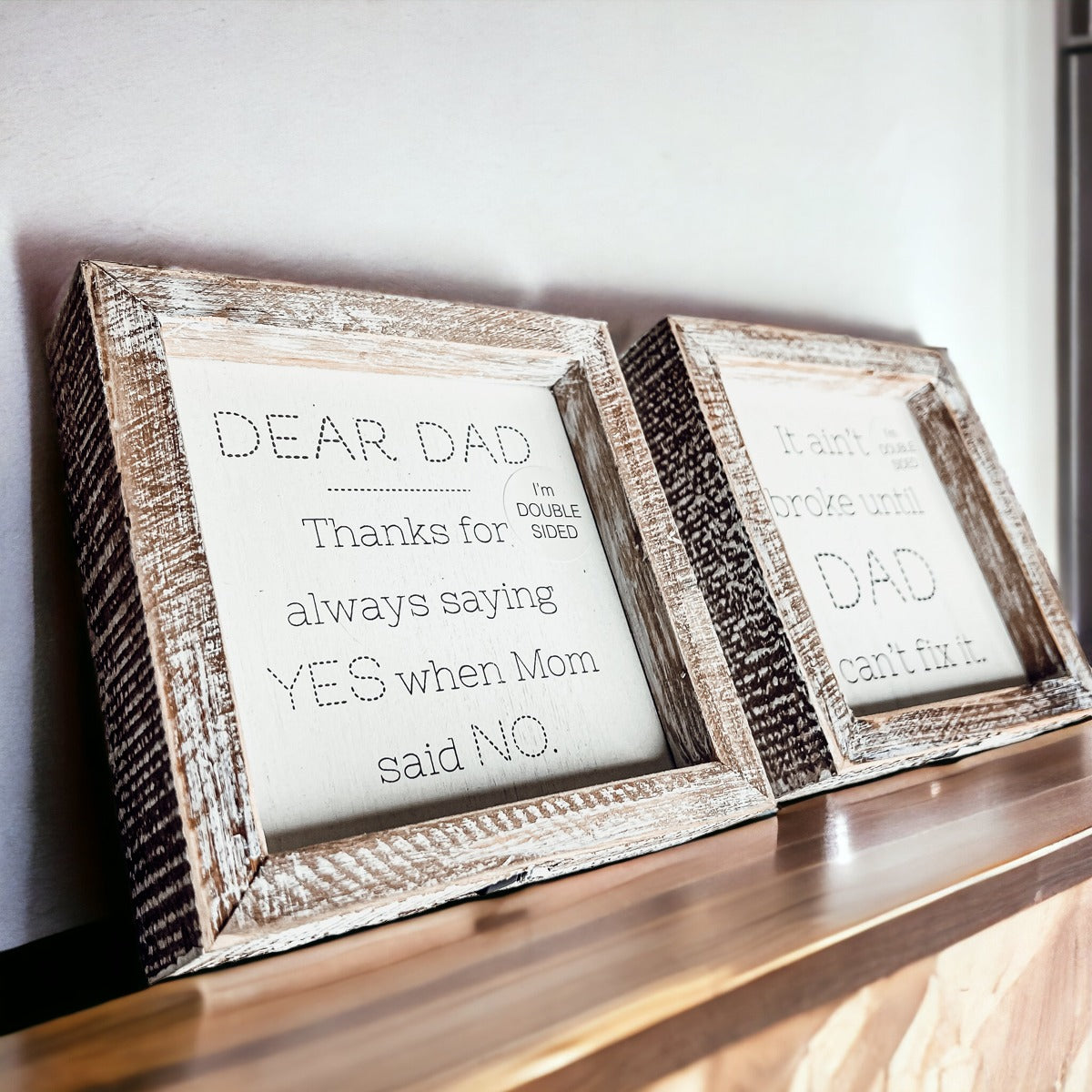 Papa a dit oui – Panneau double face de 6 pouces encadré en bois, accessoire photo de demande en mariage, souvenir