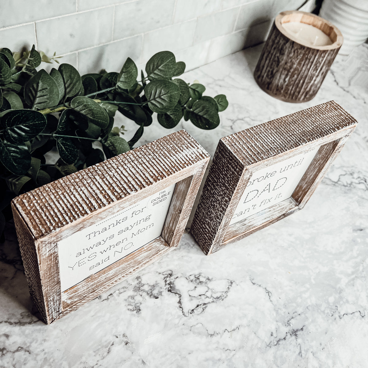 Papa a dit oui – Panneau double face de 6 pouces encadré en bois, accessoire photo de demande en mariage, souvenir