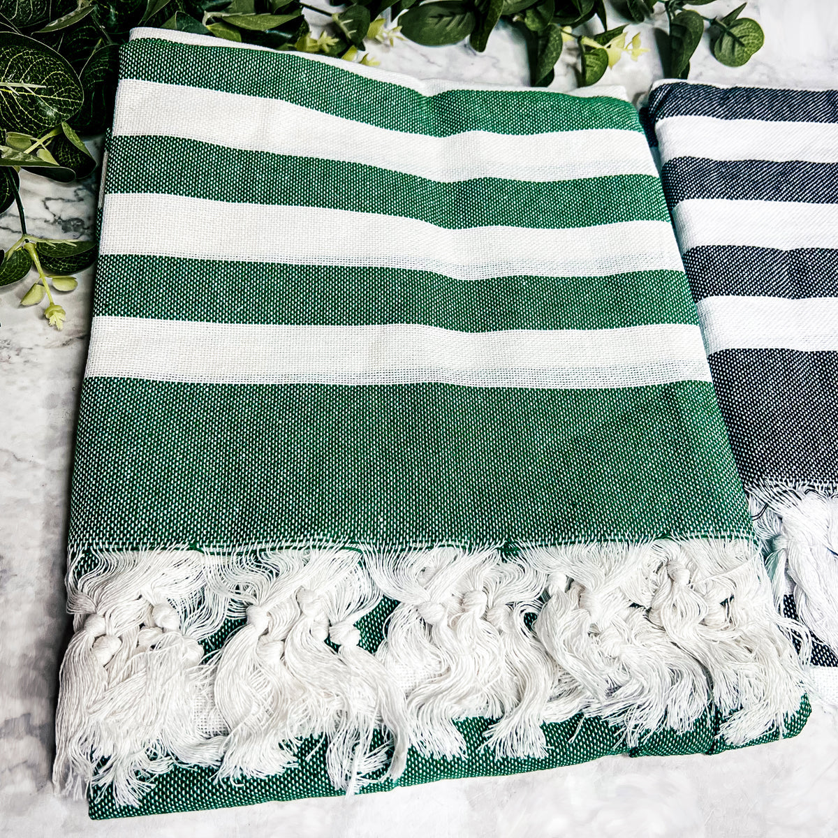 Serviette de plage turque en coton 180 GSM légère type Peshtemal à rayures