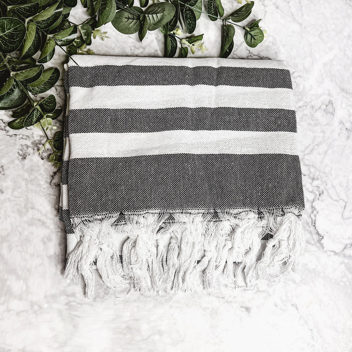 Serviette de plage turque en coton 180 GSM légère type Peshtemal à rayures