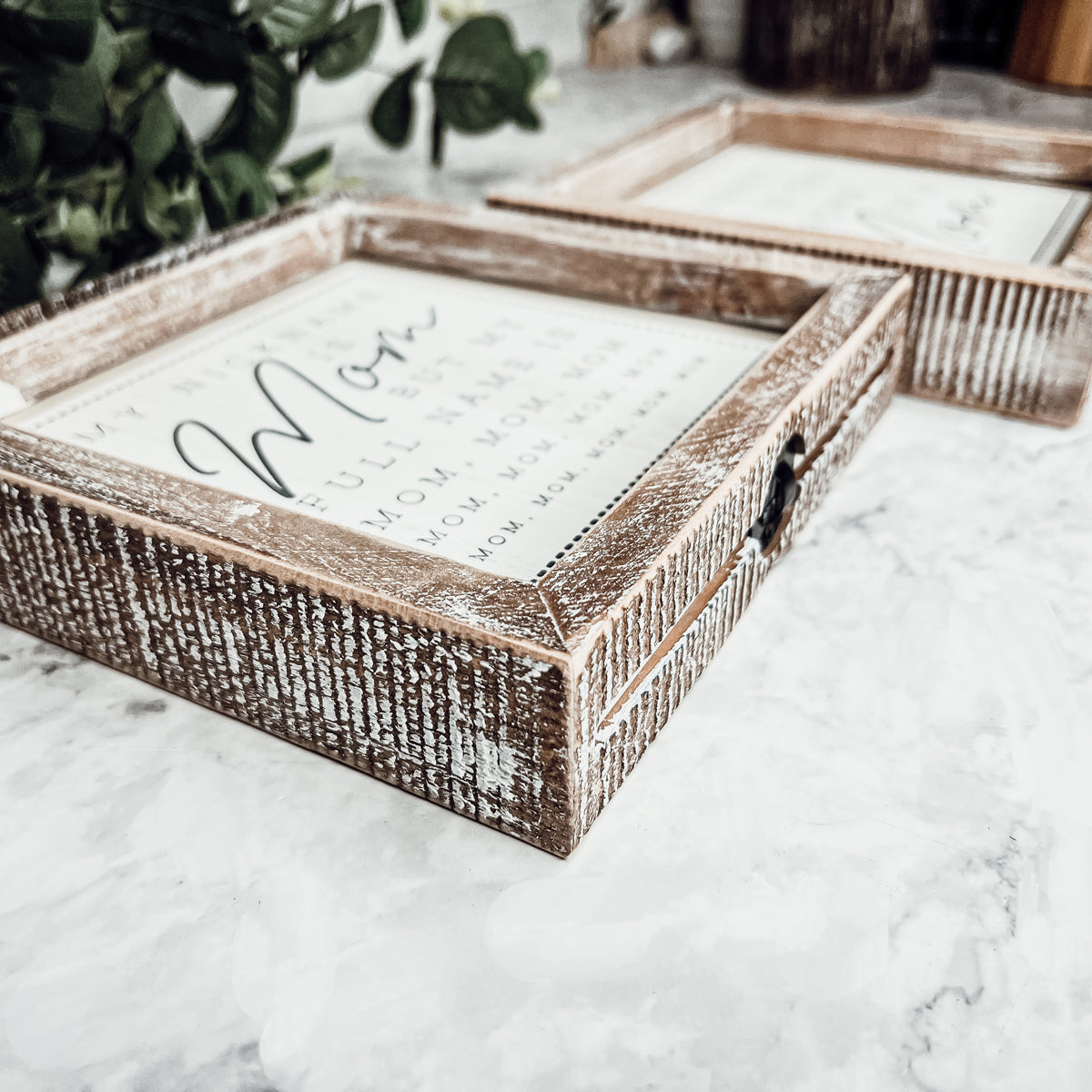 Mutterknoten Doppelseitiges 7 Zoll Schild 7x7x1.5 Holz Mutter-Hymne Heimdeko Geschenk für Mütter