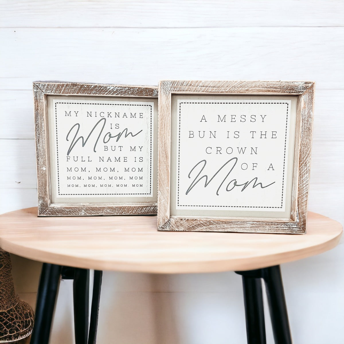Mutterknoten Doppelseitiges 7 Zoll Schild 7x7x1.5 Holz Mutter-Hymne Heimdeko Geschenk für Mütter