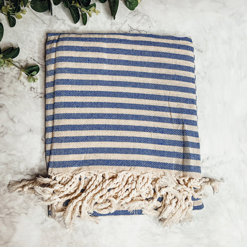 Maritimes türkisches Handtuch, 180 g/m², Baumwolle, Peshtemal, Strandtuch, leicht, schnell trocknend