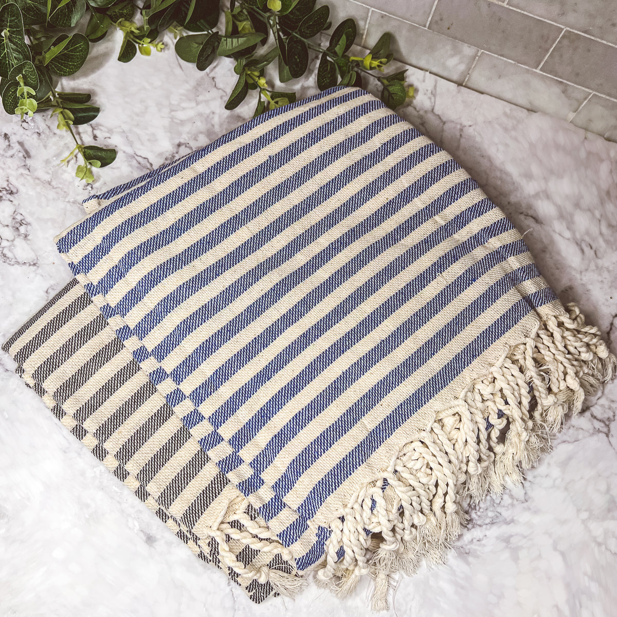Maritimes türkisches Handtuch, 180 g/m², Baumwolle, Peshtemal, Strandtuch, leicht, schnell trocknend