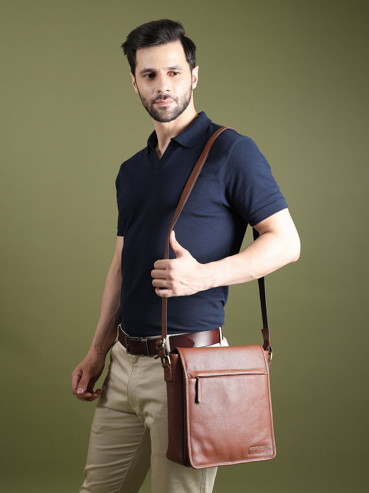 Leder Umhängetasche für Reisen und Arbeit