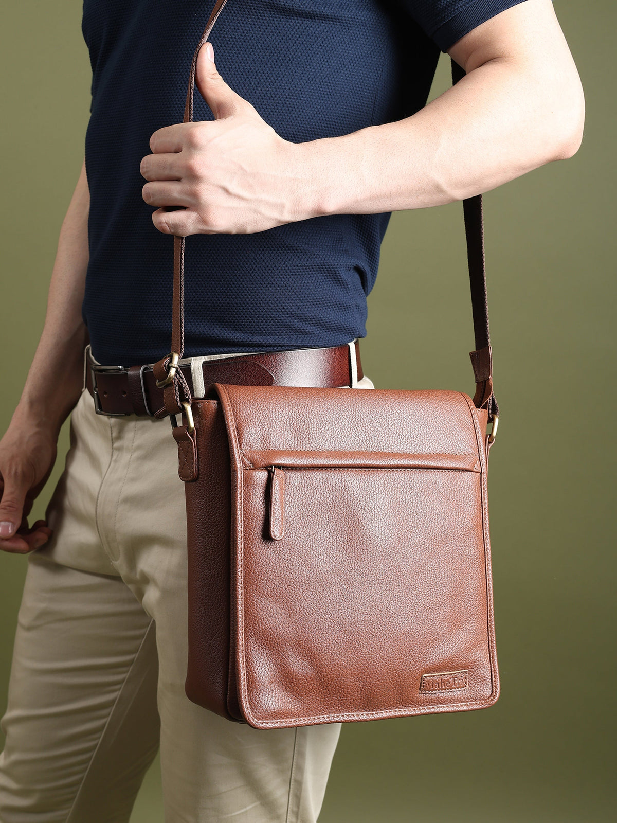 Leder Umhängetasche für Reisen und Arbeit