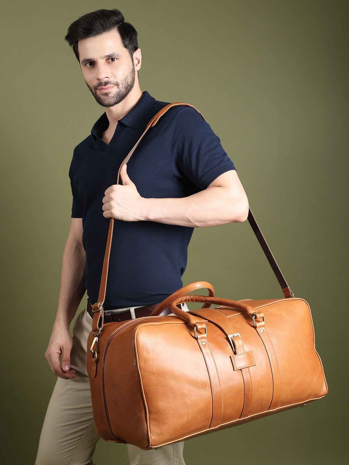 Port Blair Leder-Reise-Duffel