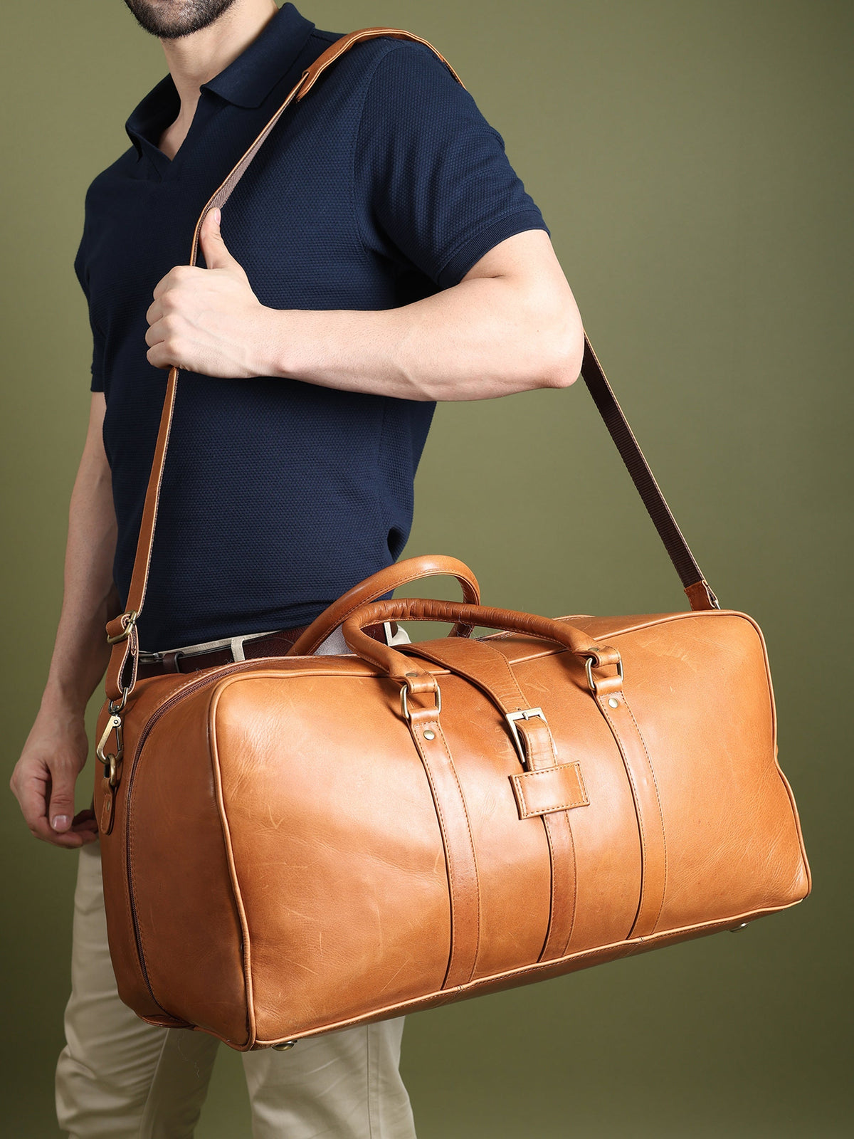 Port Blair Leder-Reise-Duffel