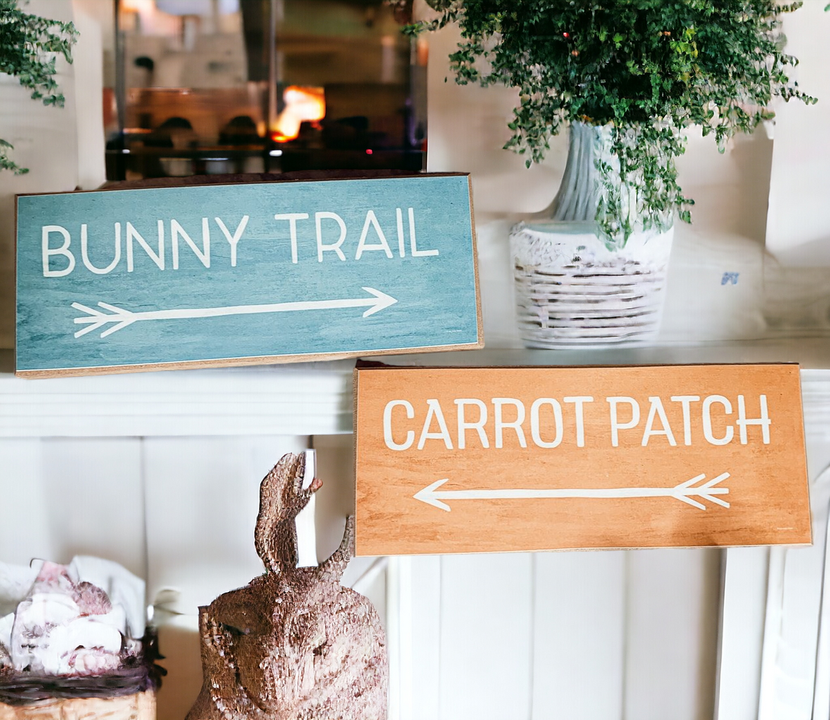 Limited Bunny Trail Karottenbeet Holz Osterdekoration Pastell Frühlingsdeko