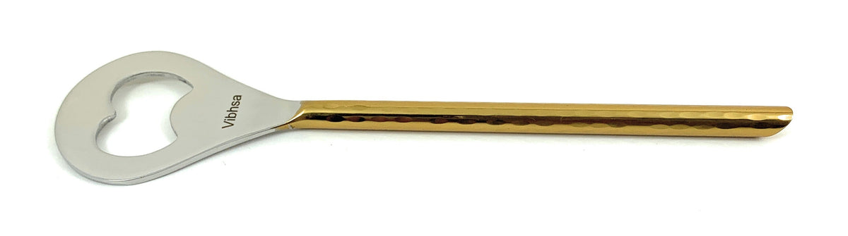 Vibhsa 4-Piece Bar Tools Kit | Hammered Gold PVD, Stainless Steel, Gift Box
