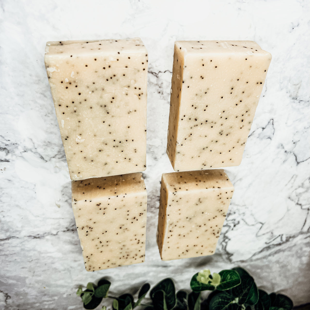 Savon Exfoliant Graines de Pavot Huile d'Olive et Tournesol Parfum Agrumes Tropicaux Fait Main