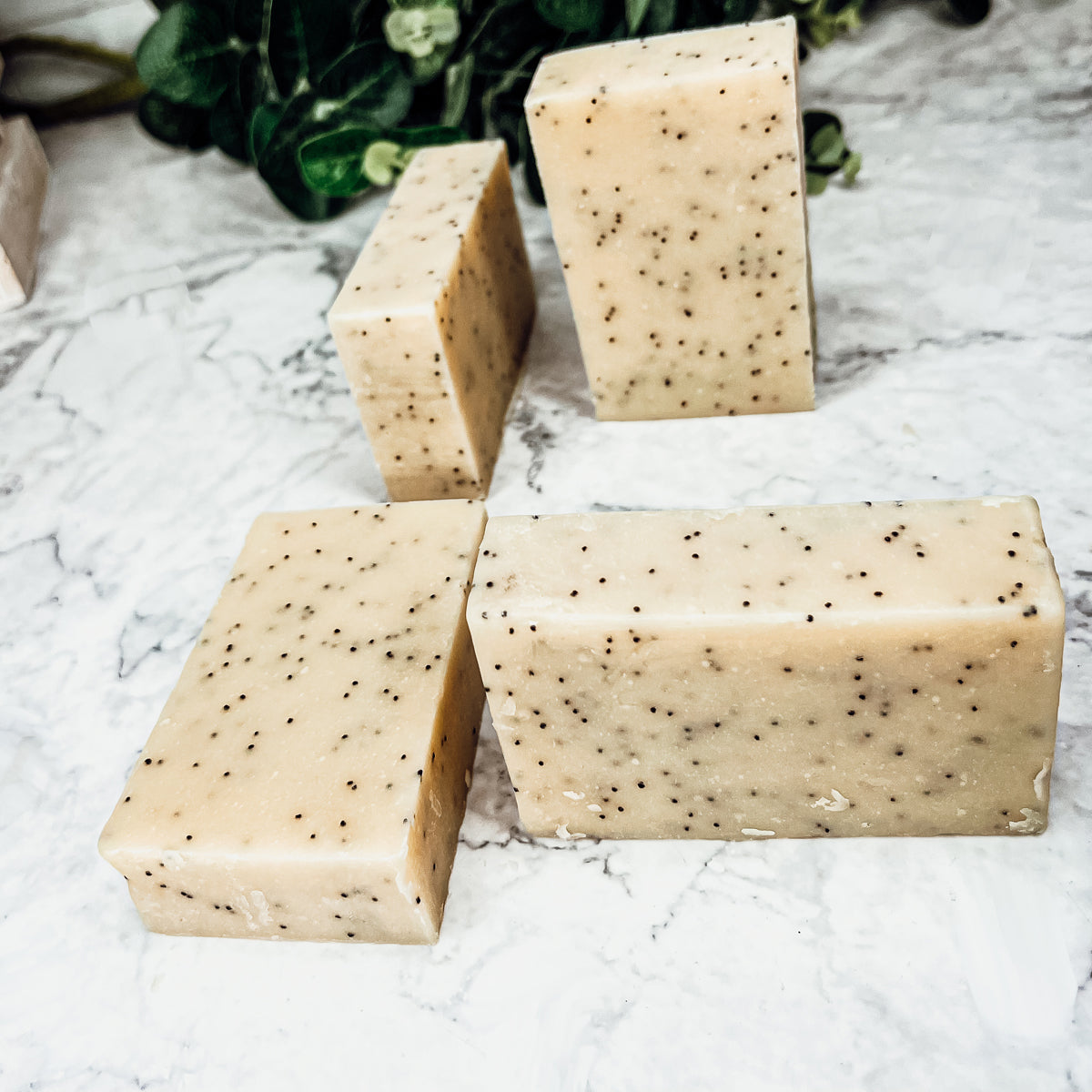 Savon Exfoliant Graines de Pavot Huile d'Olive et Tournesol Parfum Agrumes Tropicaux Fait Main