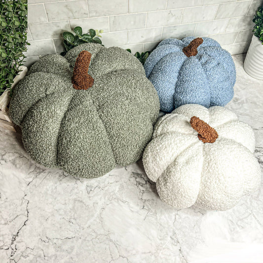 Coussin décoratif citrouille en peluche, fait main, doux et confortable pour l'automne