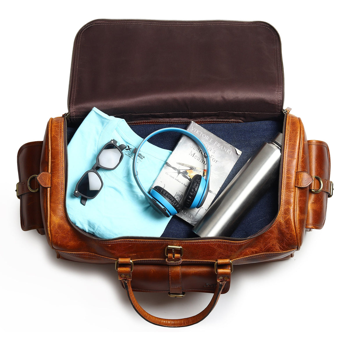 Berlin Leather Weekender Reisetasche