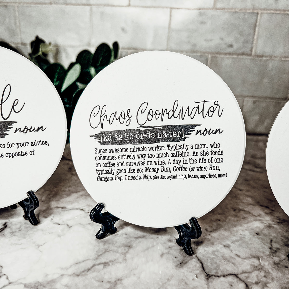 Lot de 6 dessous de verre amusants pour adultes avec citations humoristiques pour la maison et le bar