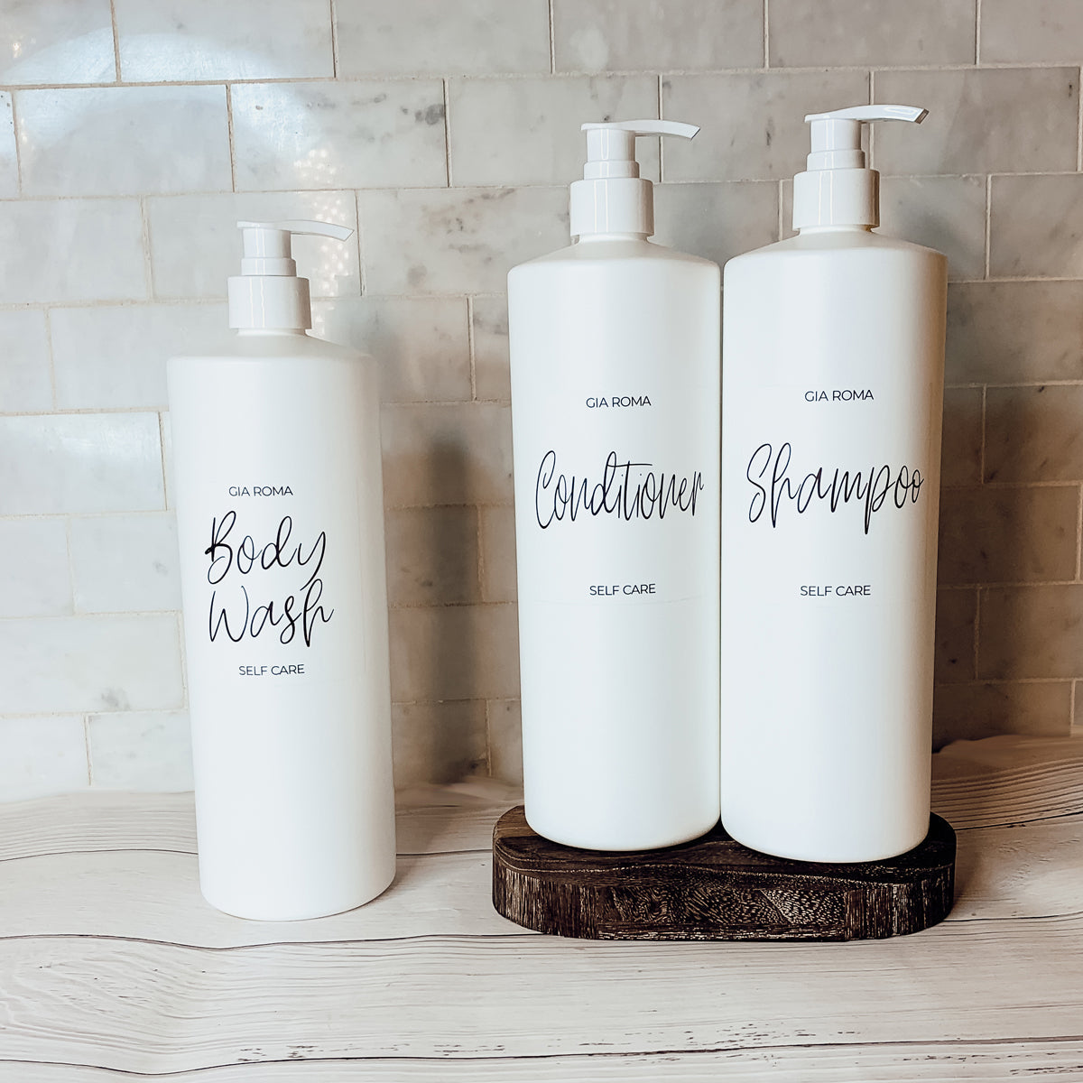 32oz White Plastic Refillable Dispenser Bottles - Reusable Soap Lotion Pump