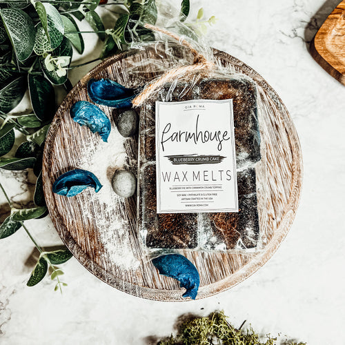 Cire fondante parfumée "Tarte aux Myrtilles et Pâte Sablée Cannelle" XL - Collection Fermière
