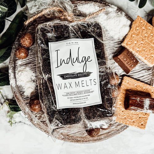 Chocolate Biscotti XL Wax Melts Natural Brownie Scent 4 Large Cubes 2.5x1