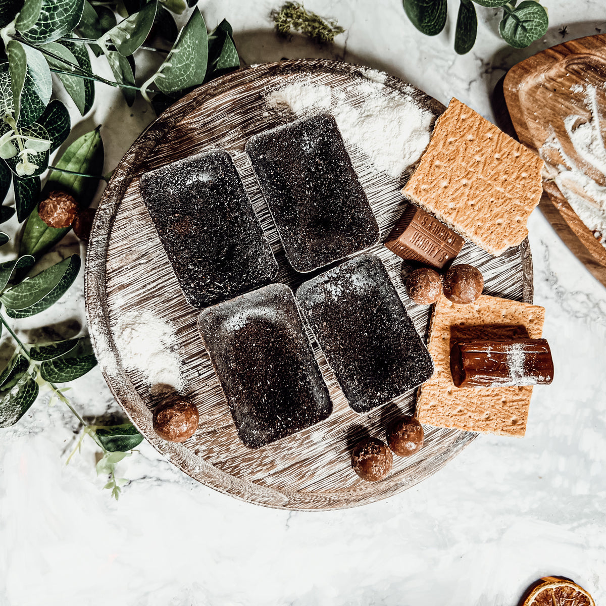 Chocolate Biscotti XL Wax Melts Natural Brownie Scent 4 Large Cubes 2.5x1