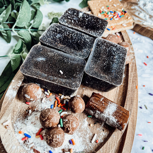 Schokoladen-Biscotti XL Wax Melts Natürlicher Brownie-Duft 4 große Würfel 2,5x1