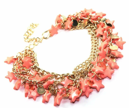 Dreistufiges Stern-Charm-Armband, 17,8 cm Verlängerung, Karabinerverschluss