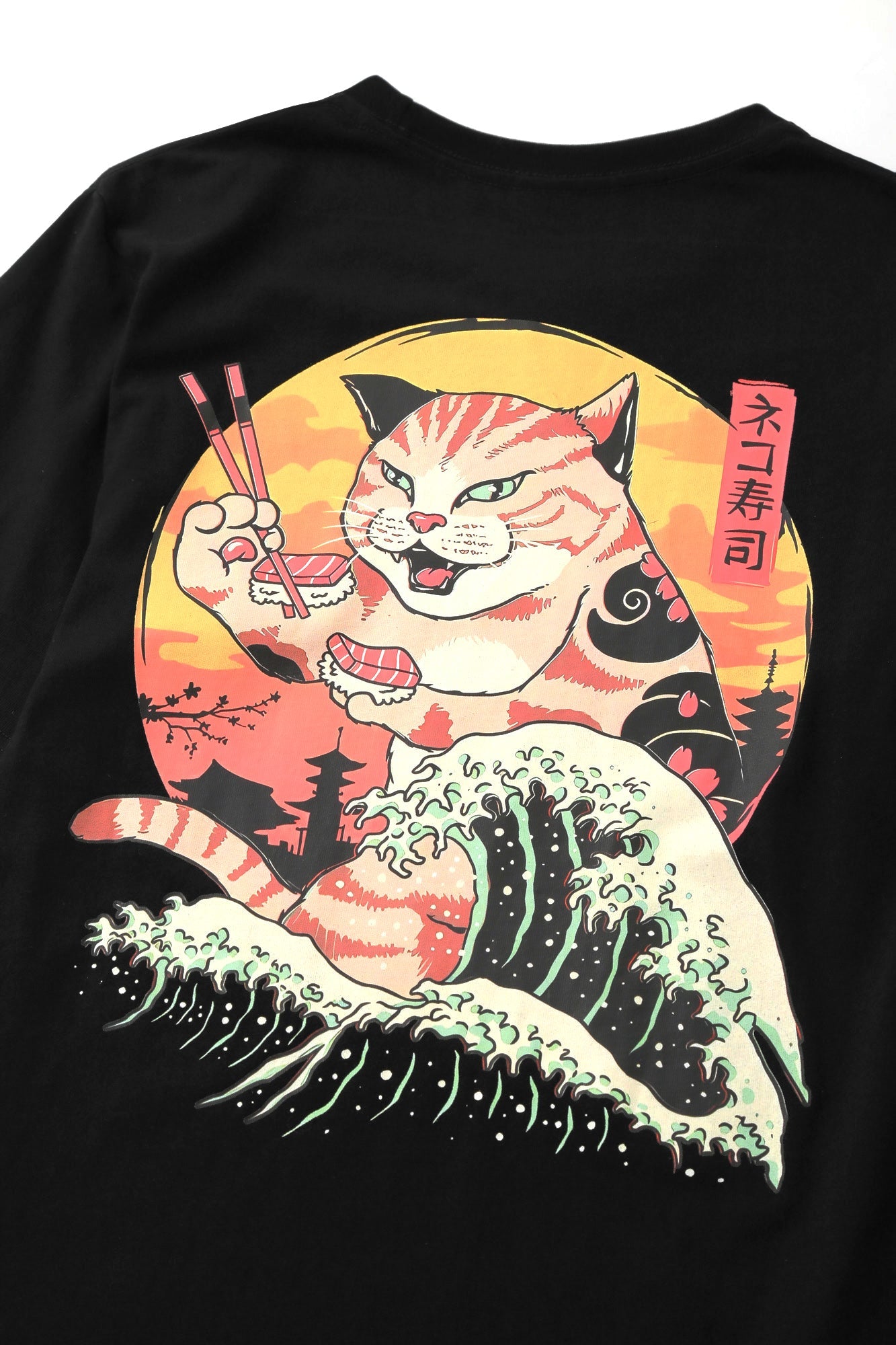 T-shirt chat mangeur de sushis YeT013
