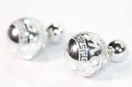 Glass Acrylic Ball Stud Earrings Large Small Polka Dot
