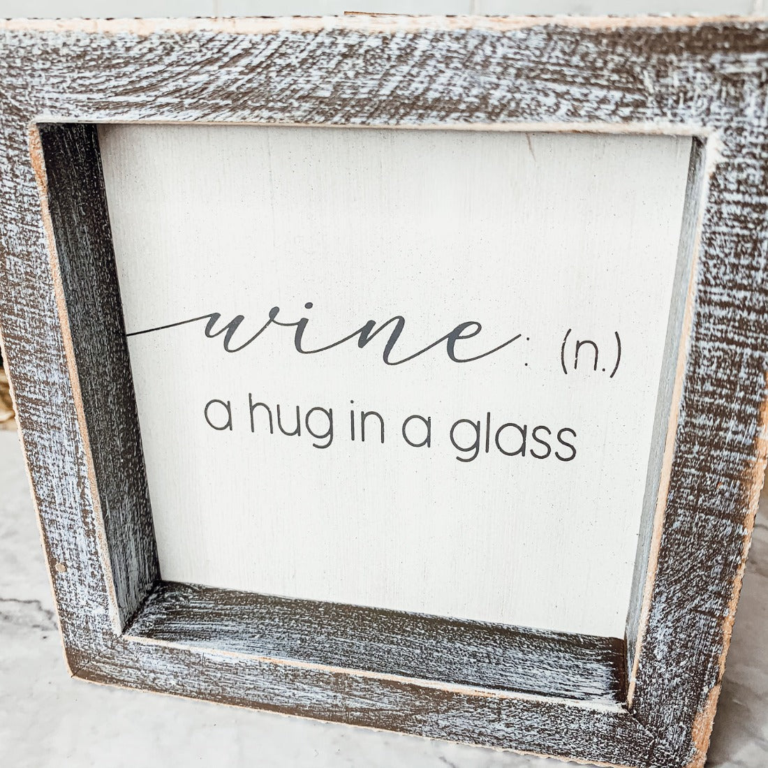 Framed Wine Sign Wall Art Rustic Home Decor For Wine Lovers Kitchen Bar Display Gift