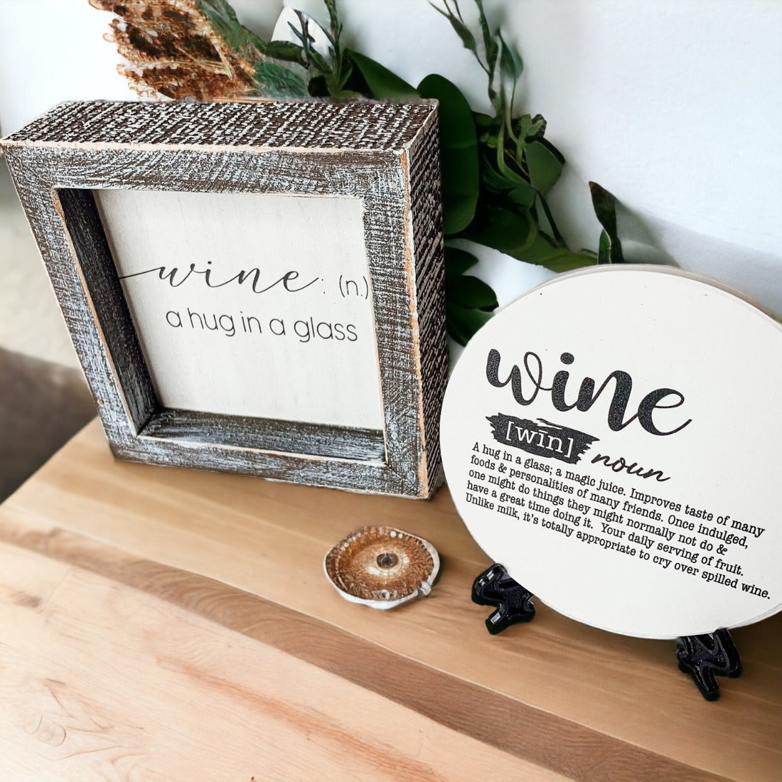 Framed Wine Sign Wall Art Rustic Home Decor For Wine Lovers Kitchen Bar Display Gift
