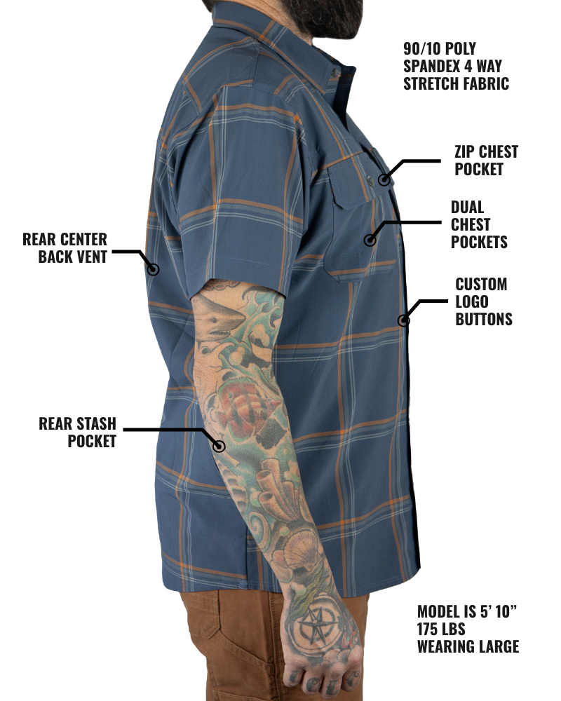 Jack Knife SS Shirt – Dunkelgrau-Blau