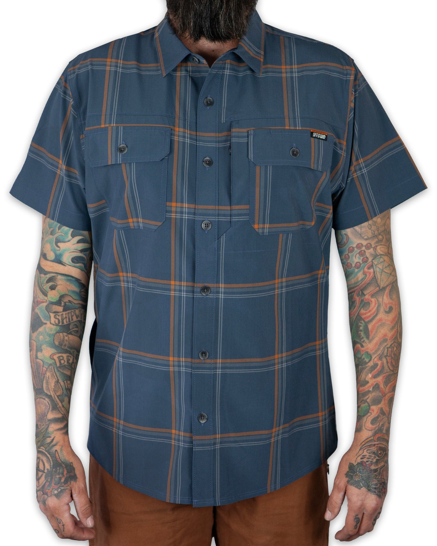 Jack Knife SS Shirt – Dunkelgrau-Blau
