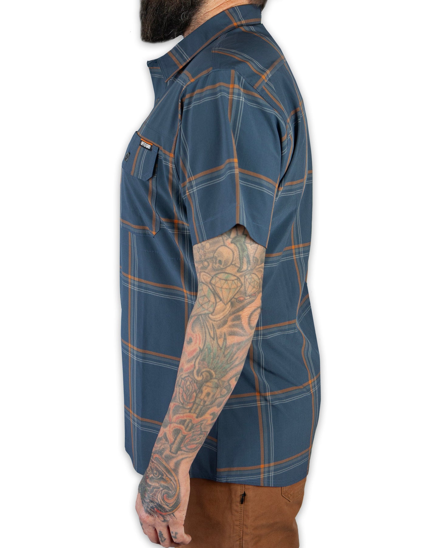 Jack Knife SS Shirt – Dunkelgrau-Blau