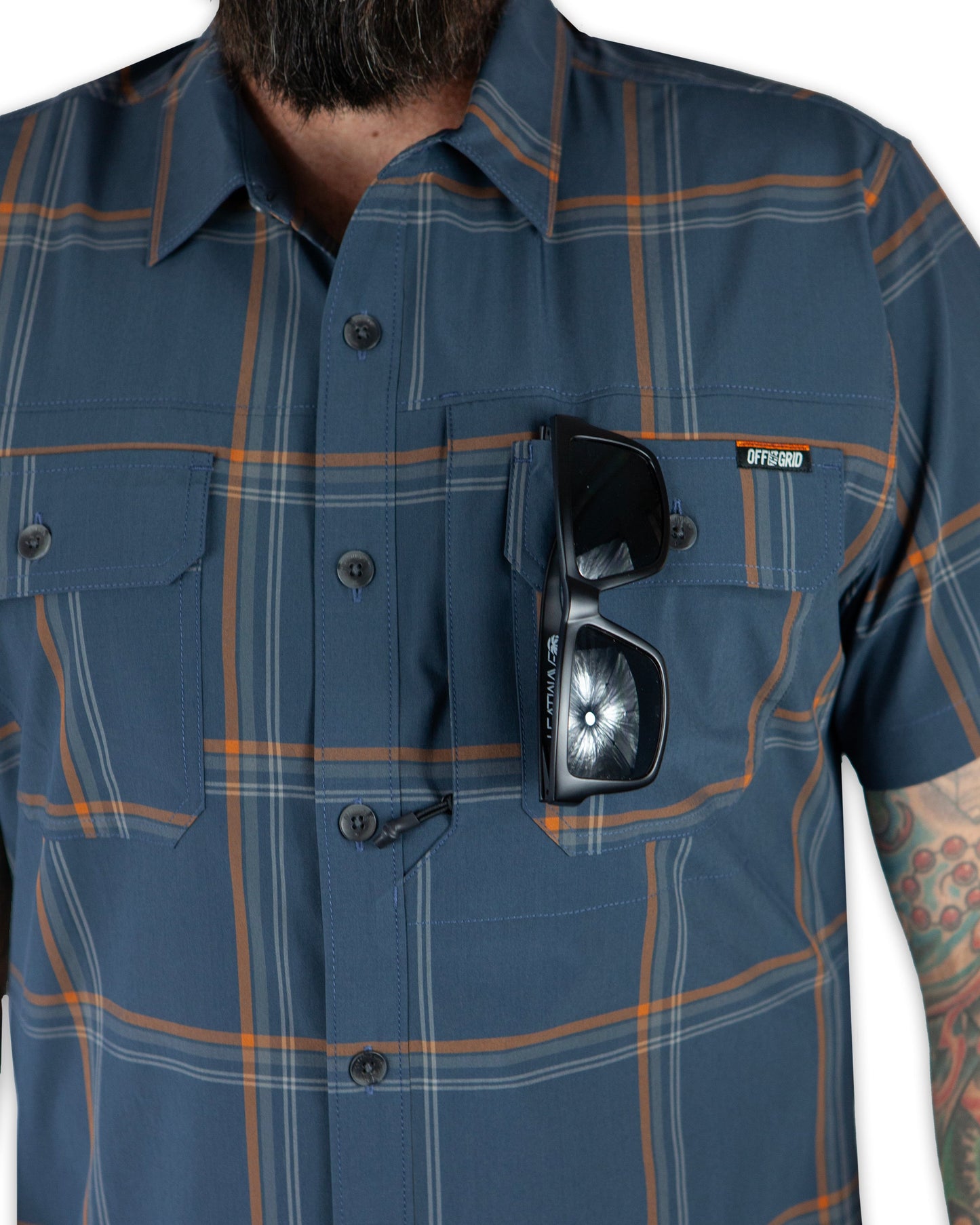 Jack Knife SS Shirt – Dunkelgrau-Blau