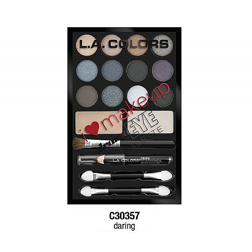 L.A. COLORS I Heart Makeup Drama Lidschatten-Palette – Daring