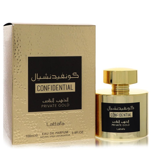 Lattafa Confidential Private Gold von Lattafa Eau De Parfum Spray (Unisex) 100 ml für Herren